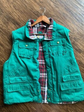 Southern classics 90s Utility Vest with Plaid Lining